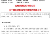 东华摘易明日停牌！又一A股，筹划控制权变更